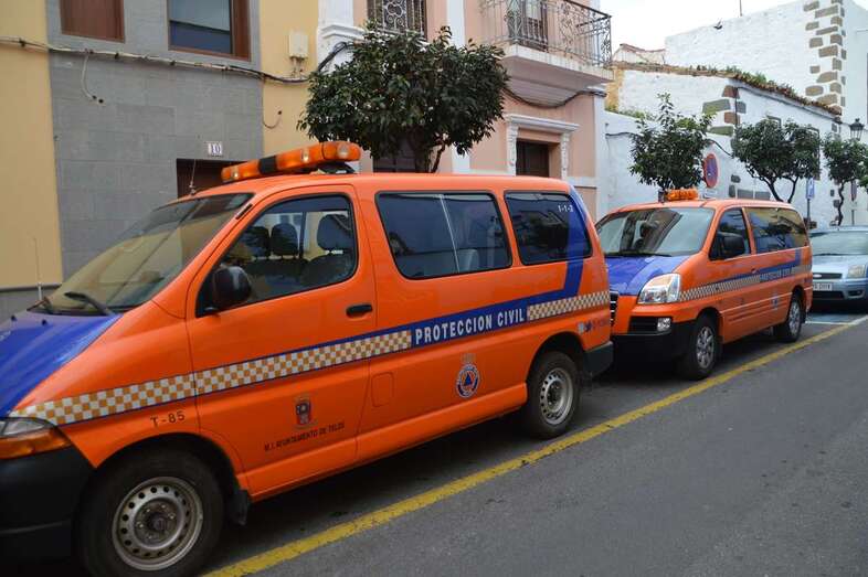 Vehículos de Protección Civil de Telde (Foto TA)